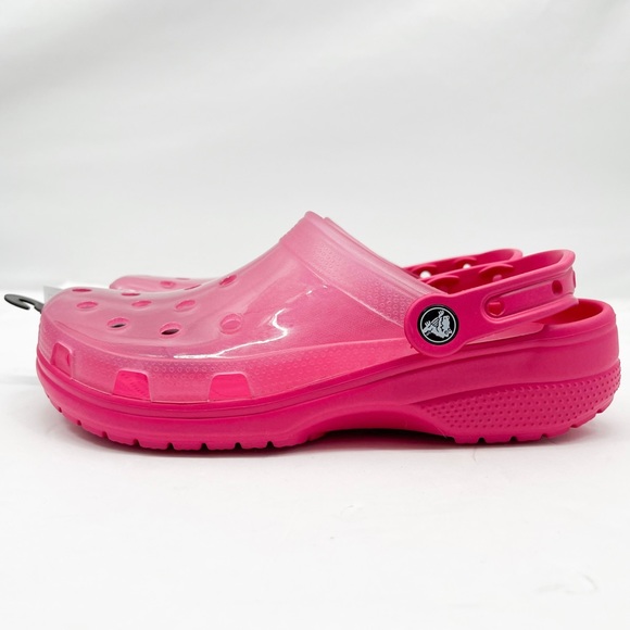 Crocs Adult Classic Translucent Clogs- Candy Pink - Picture 7 of 9